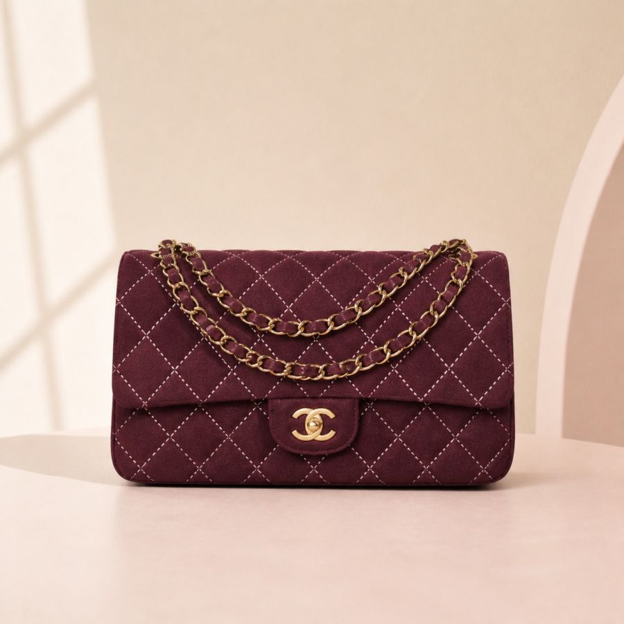 Chanel Maxi Flap Bag — Burgundy